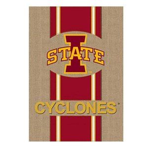 Iowa State Flag 2 Sided Burlap House Banner